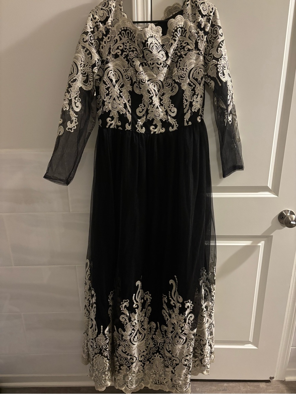 Lace Embroidered Evening Dress ASOS Chi Chi London brand
